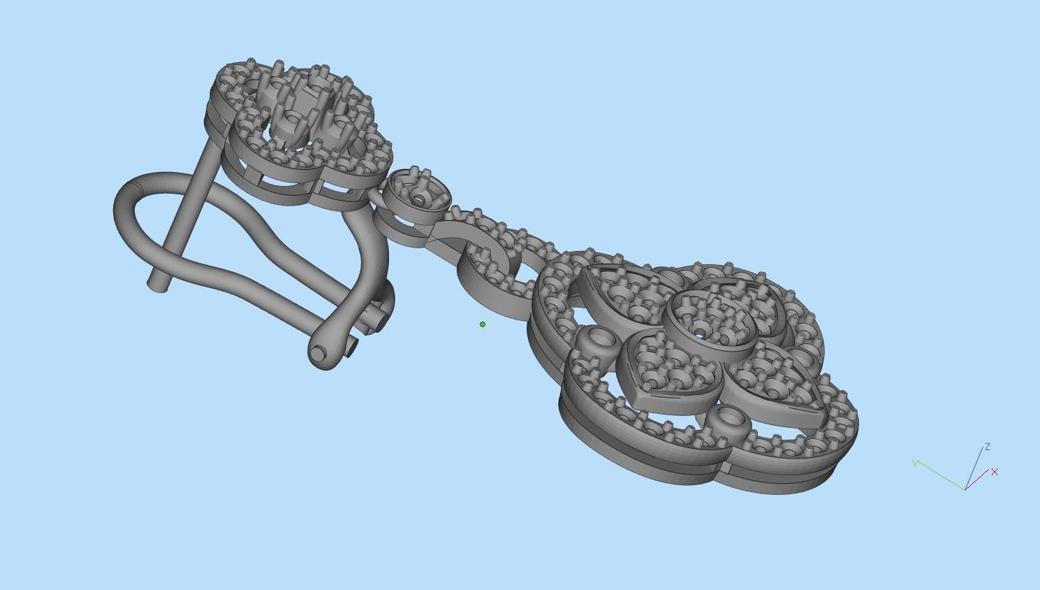  ring earrings 3D print model_17