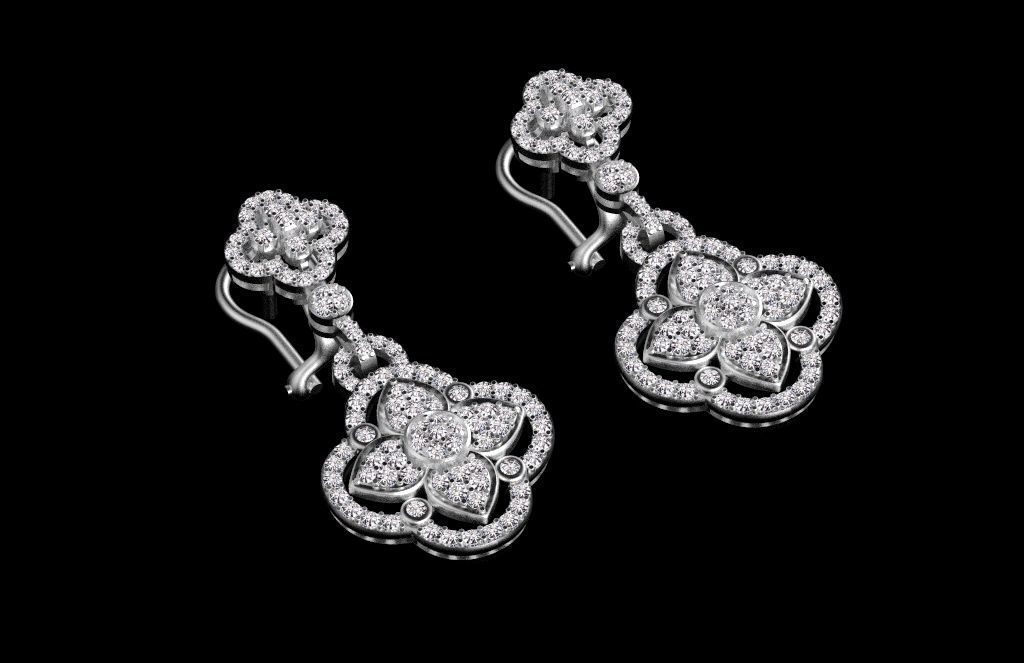  ring earrings 3D print model_5