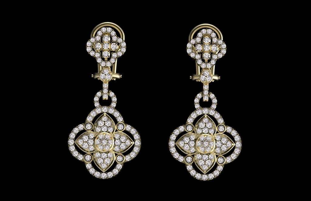  ring earrings 3D print model_3