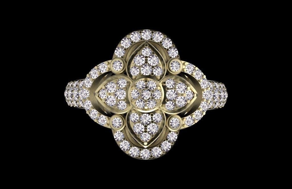  ring earrings 3D print model_4