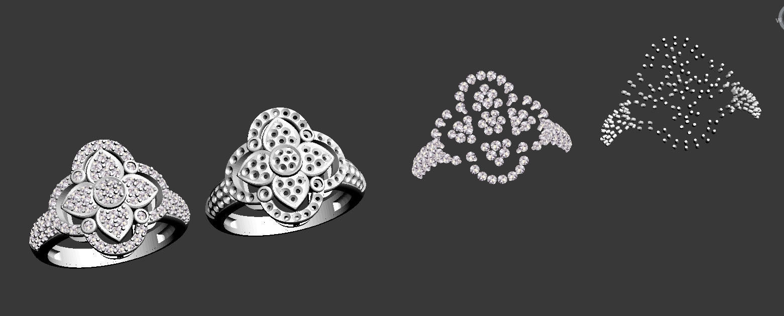  ring earrings 3D print model_11