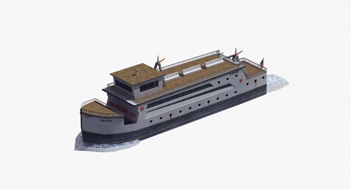 Passenger Ferry Low-poly 3D model_25