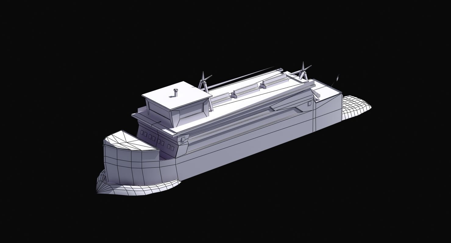 Passenger Ferry Low-poly 3D model_38