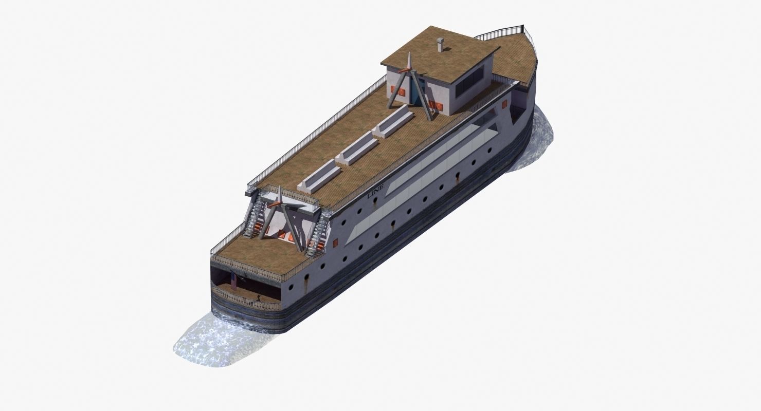 Passenger Ferry Low-poly 3D model_20