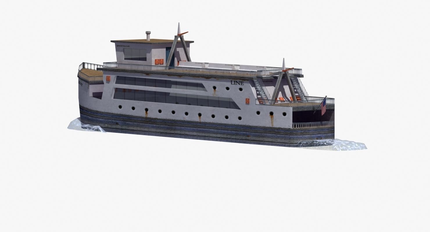 Passenger Ferry Low-poly 3D model_24