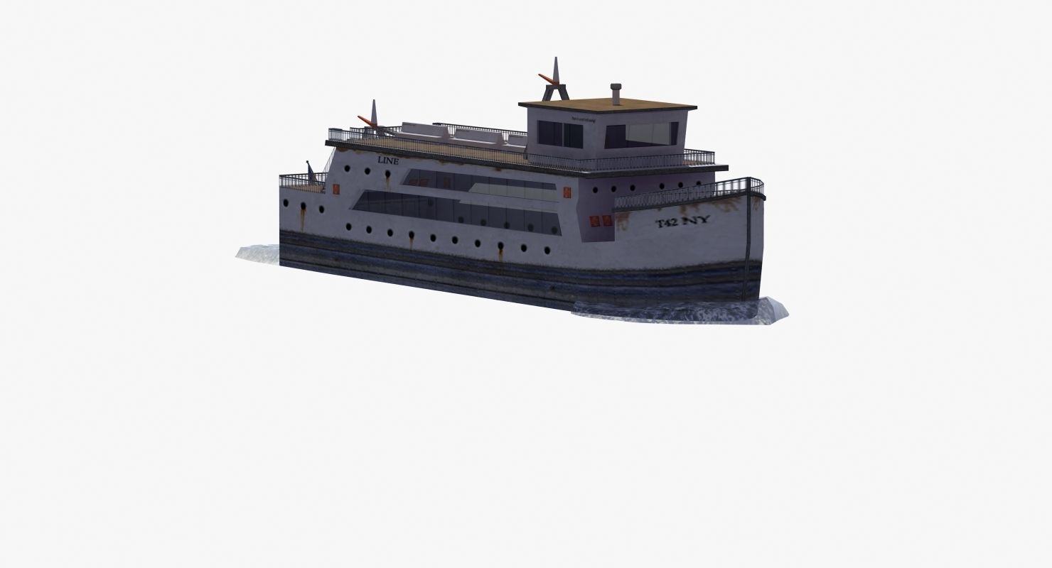 Passenger Ferry Low-poly 3D model_19