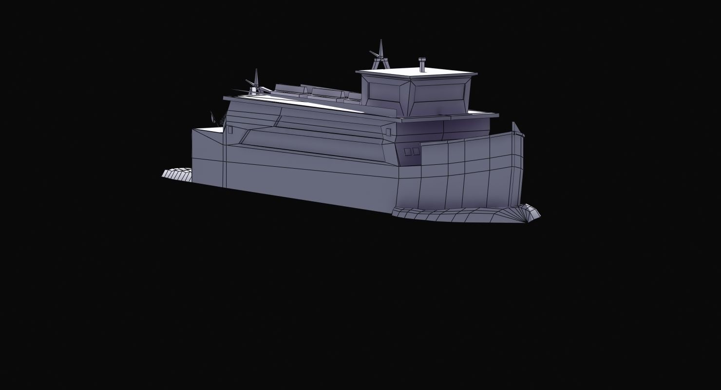 Passenger Ferry Low-poly 3D model_32