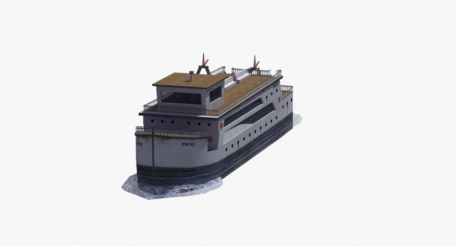 Passenger Ferry Low-poly 3D model_15