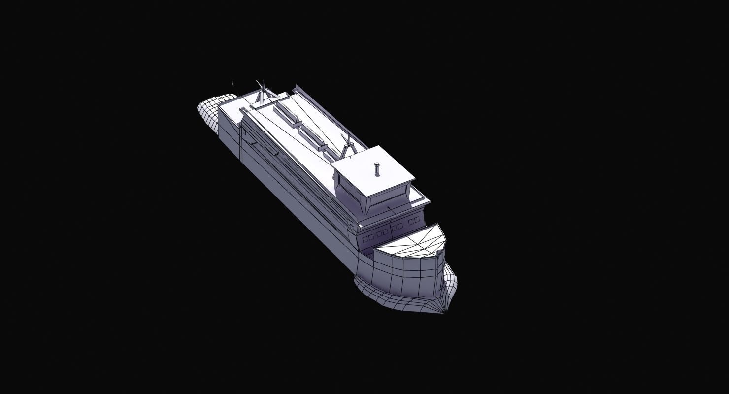 Passenger Ferry Low-poly 3D model_30