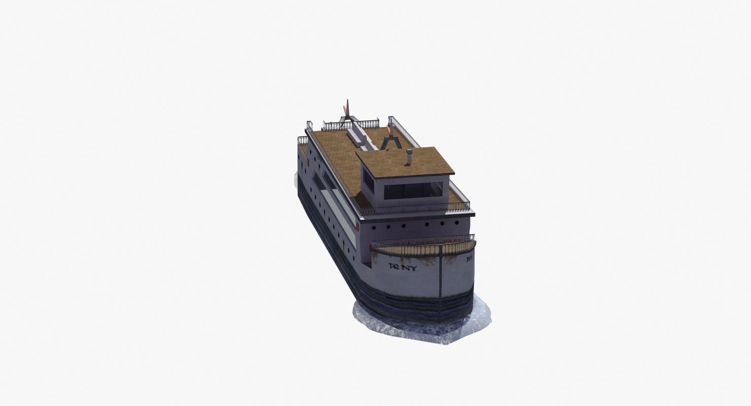 Passenger Ferry Low-poly 3D model_21