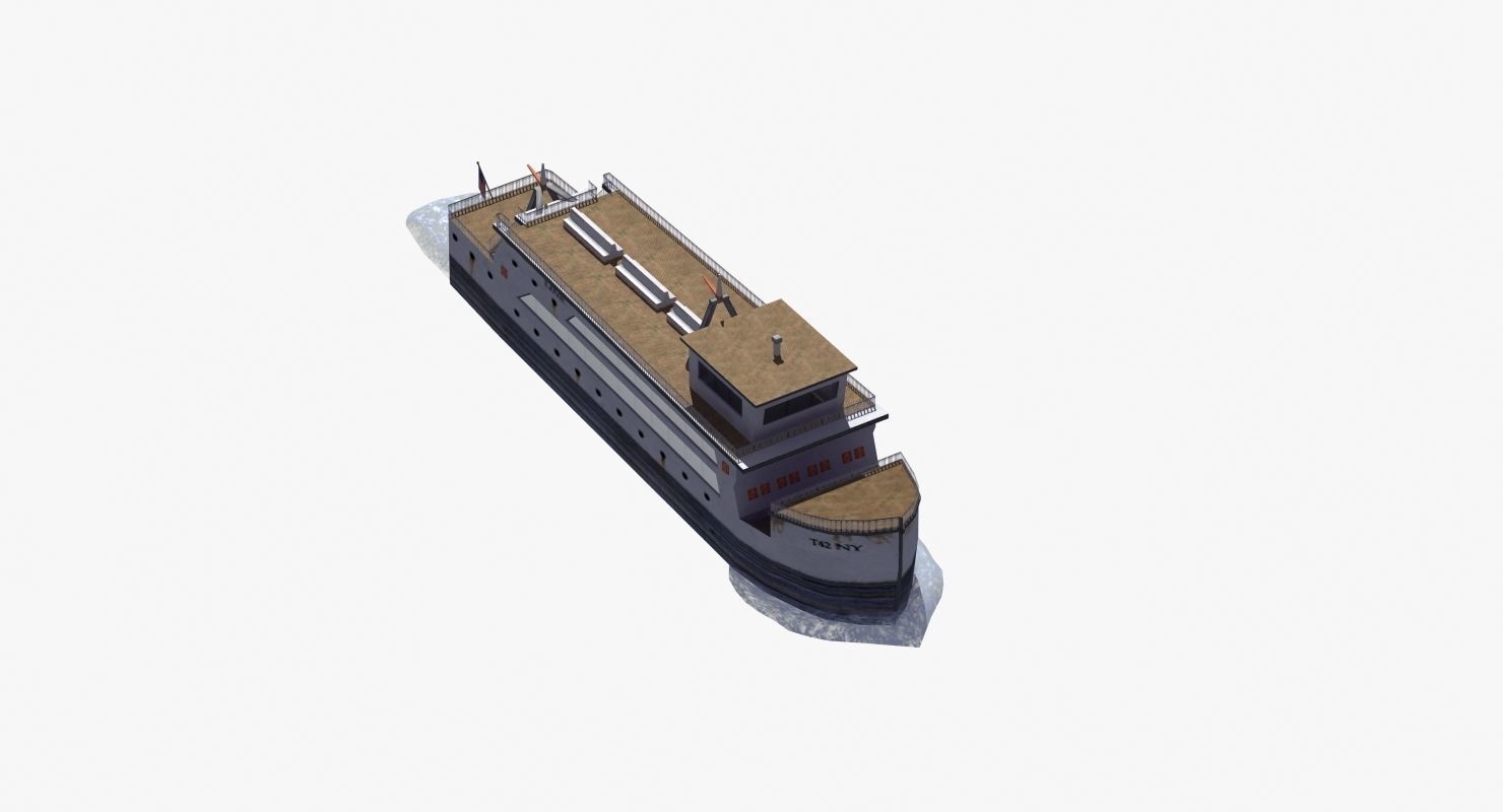 Passenger Ferry Low-poly 3D model_17