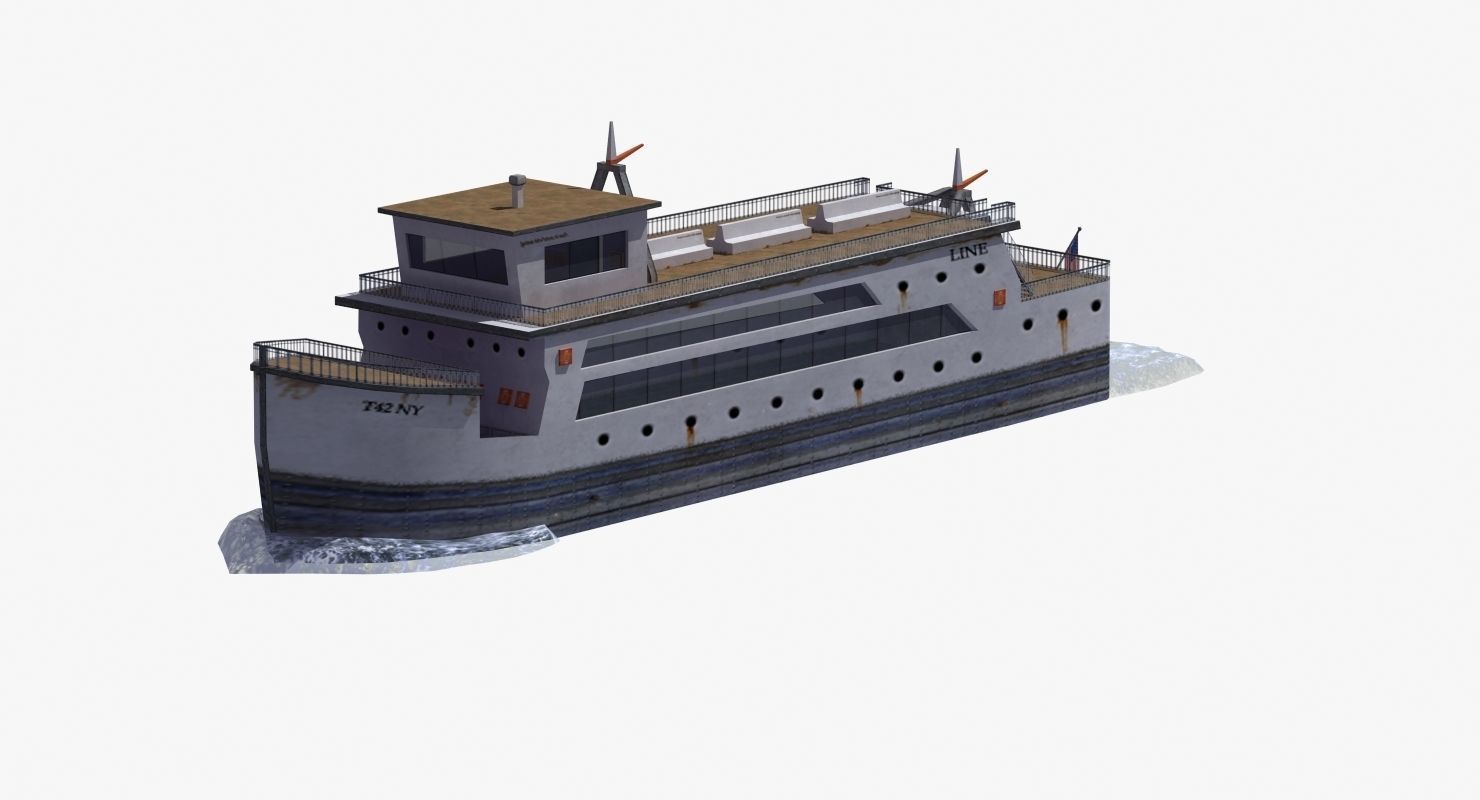 Passenger Ferry Low-poly 3D model_23