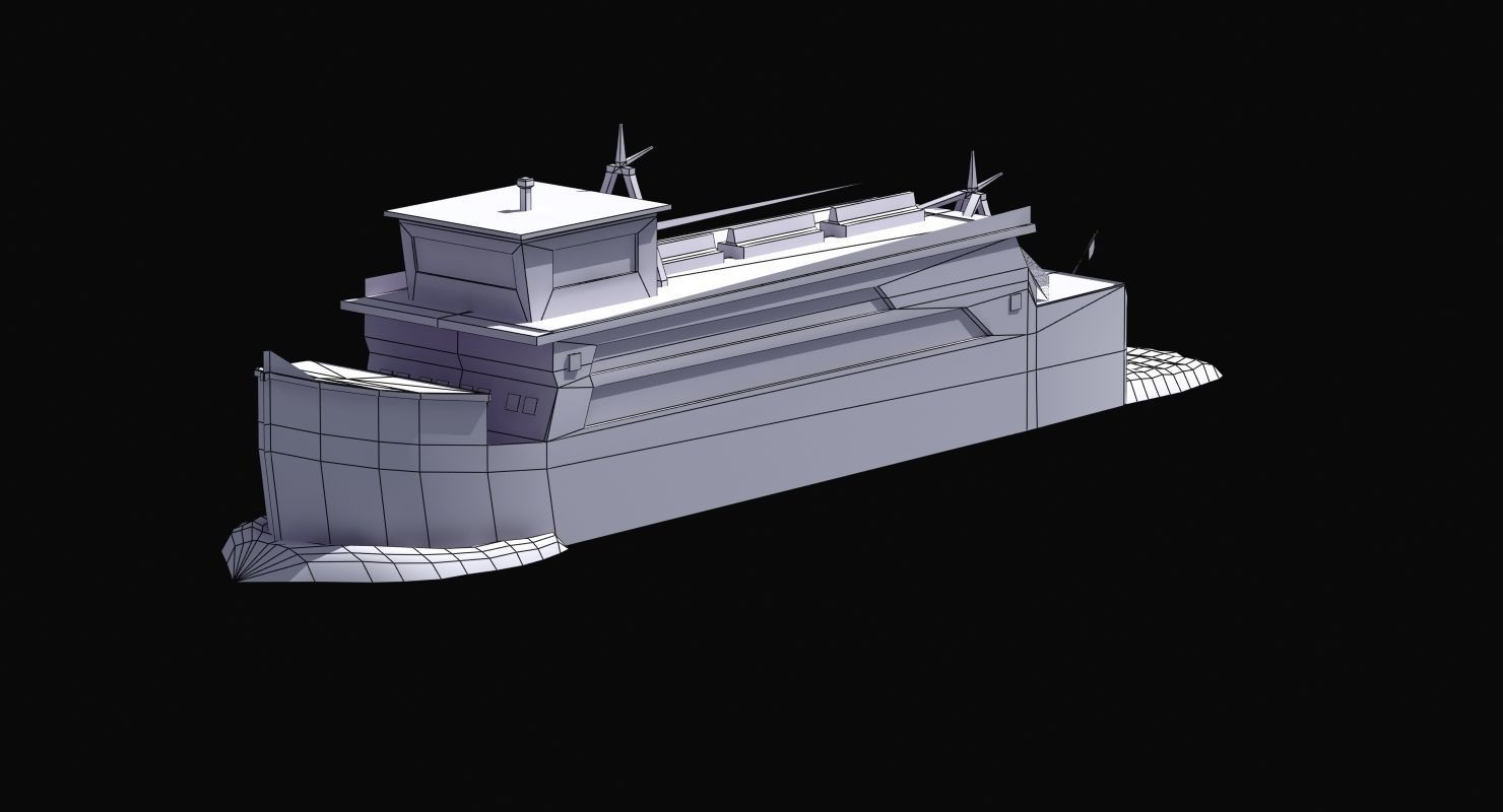 Passenger Ferry Low-poly 3D model_36