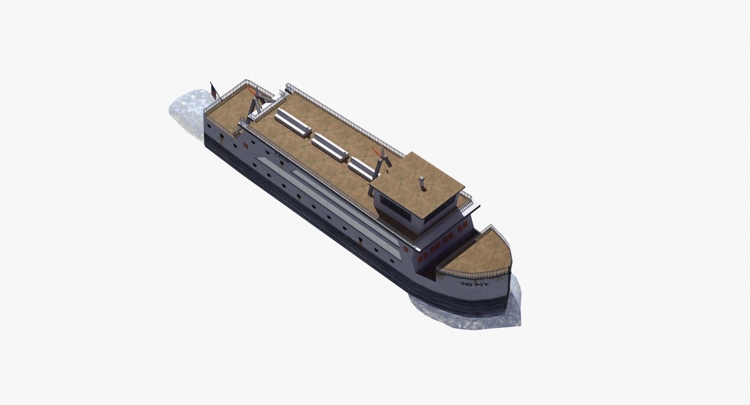 Passenger Ferry Low-poly 3D model_22