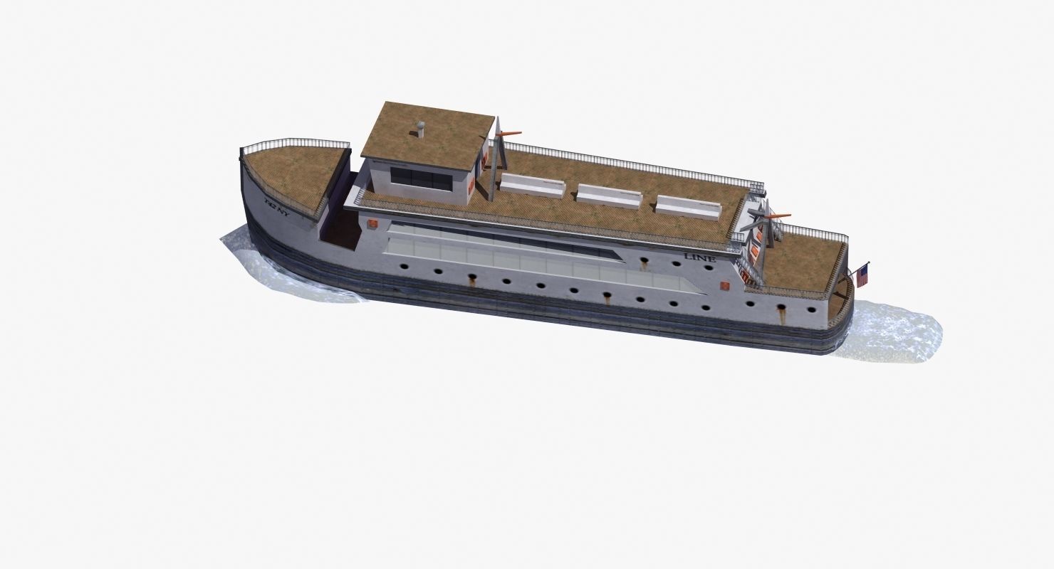 Passenger Ferry Low-poly 3D model_18