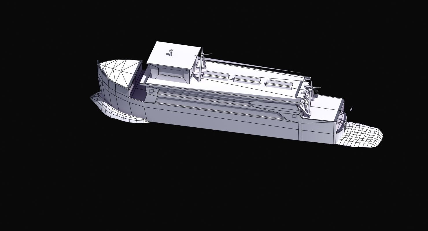 Passenger Ferry Low-poly 3D model_31