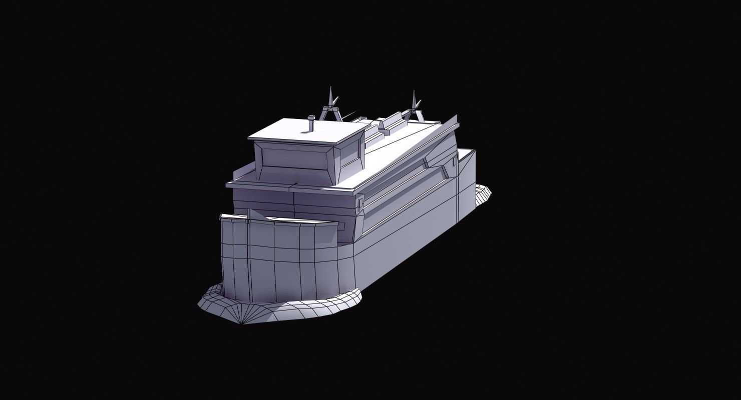 Passenger Ferry Low-poly 3D model_28