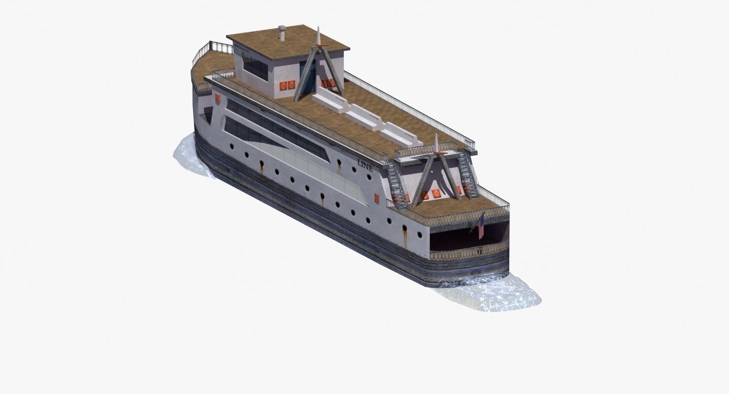 Passenger Ferry Low-poly 3D model_16