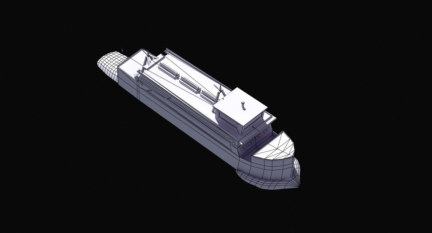 Passenger Ferry Low-poly 3D model_35