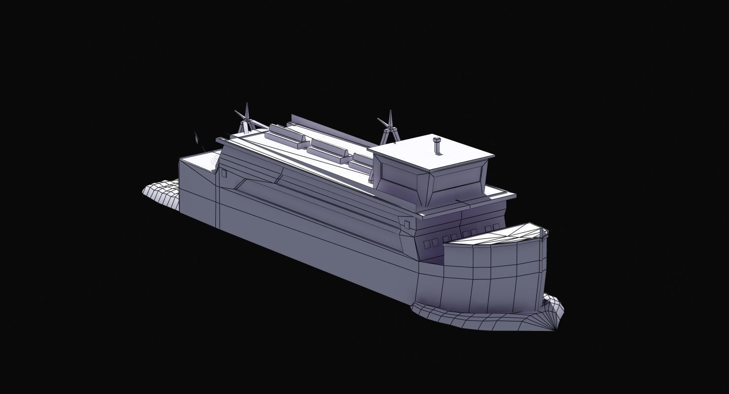 Passenger Ferry Low-poly 3D model_26