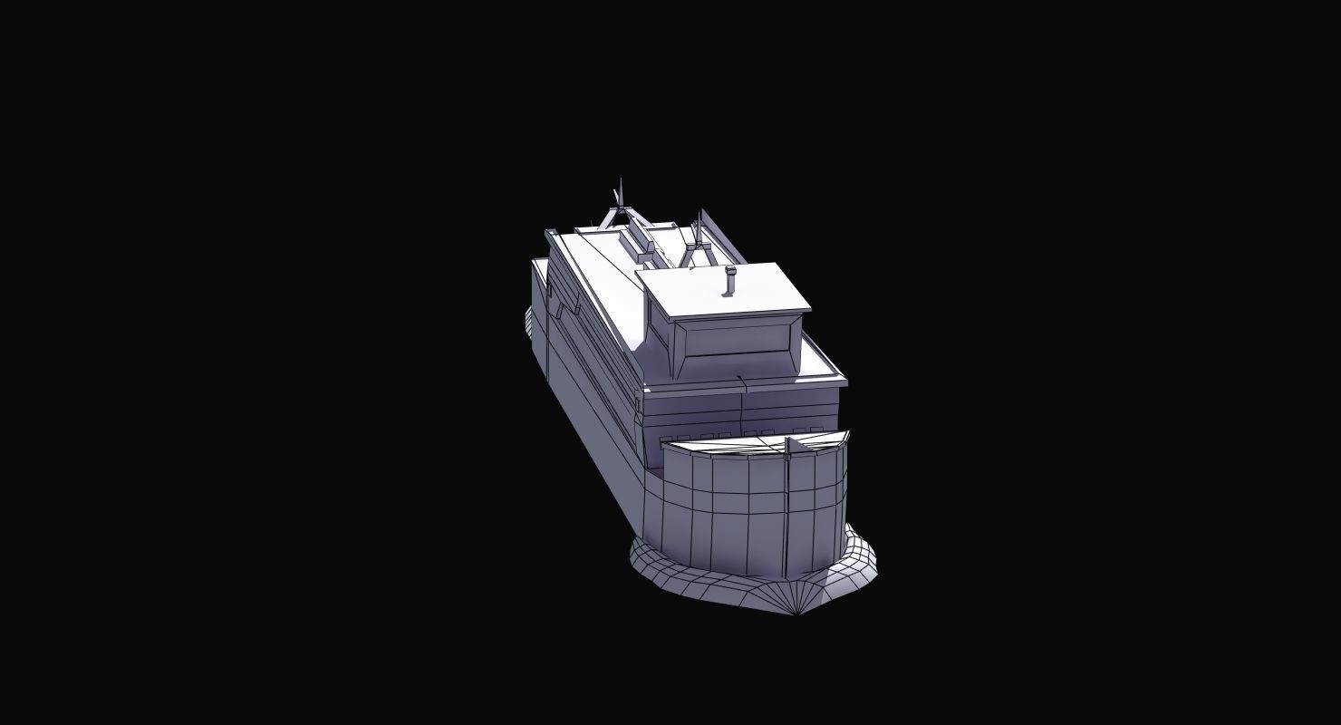 Passenger Ferry Low-poly 3D model_34