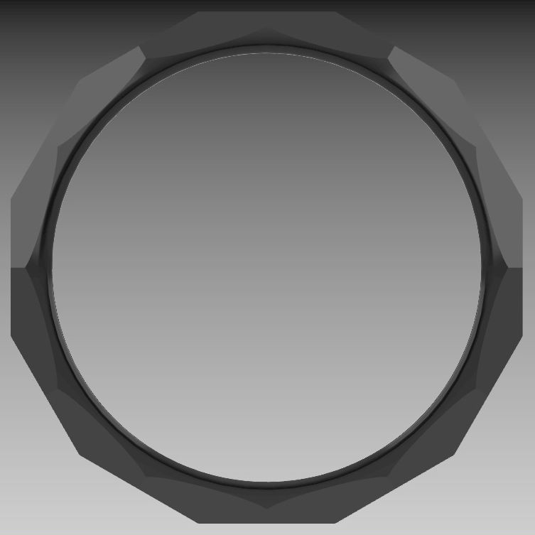 Faceted ring 3D print model_7
