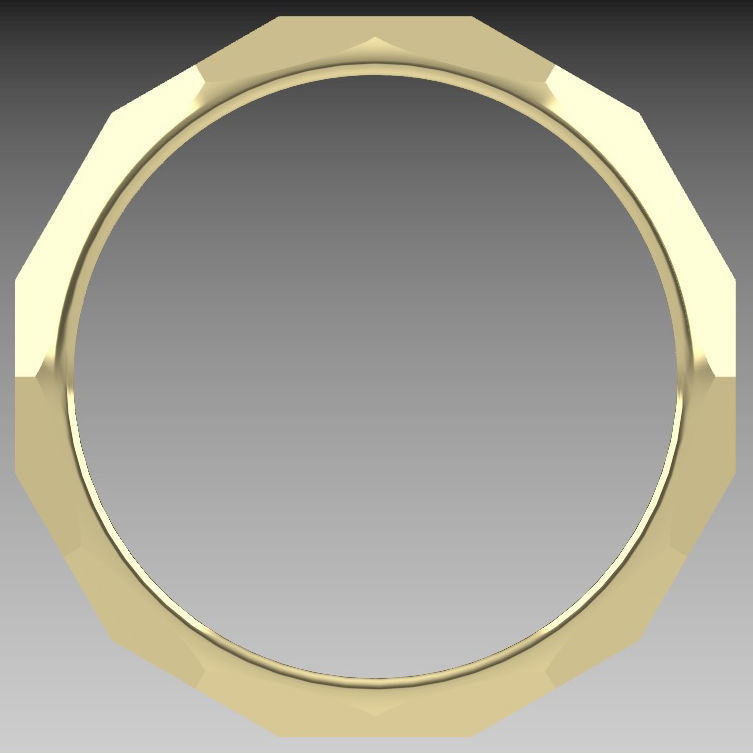Faceted ring 3D print model_6