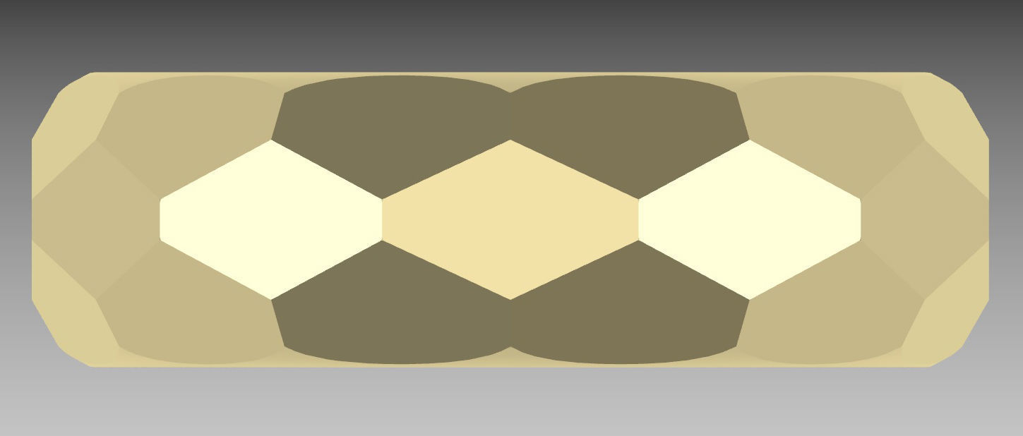 Faceted ring 3D print model_3