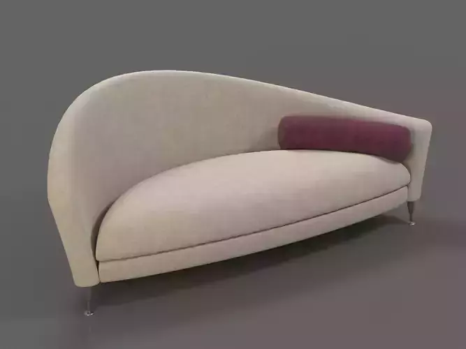 A Couch Model sofa with cushion 3D model