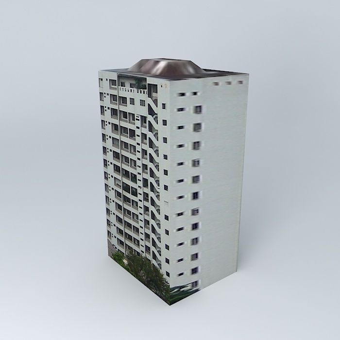 Building 1 in Anacoana  Santo Domingo  Dominican Republic Free 3D model_2