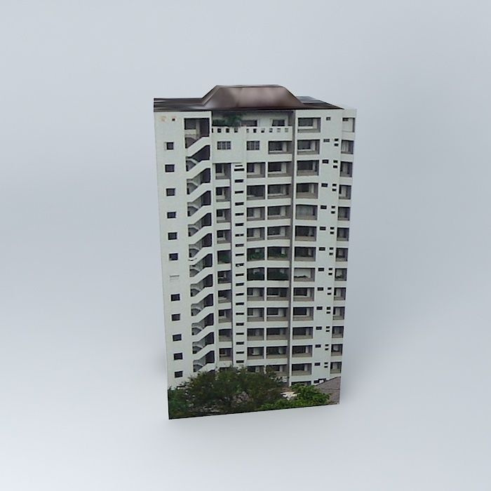 Building 1 in Anacoana  Santo Domingo  Dominican Republic Free 3D model_1