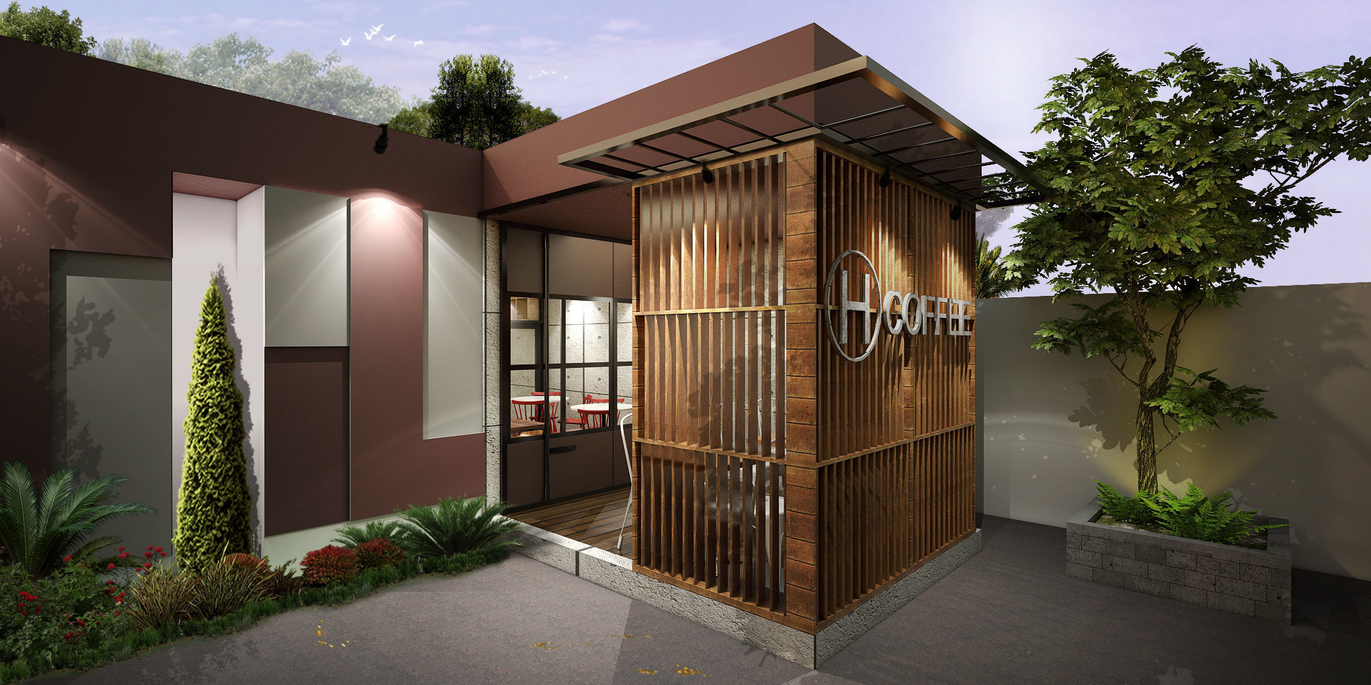 Small Coffee Shop 3D model_2