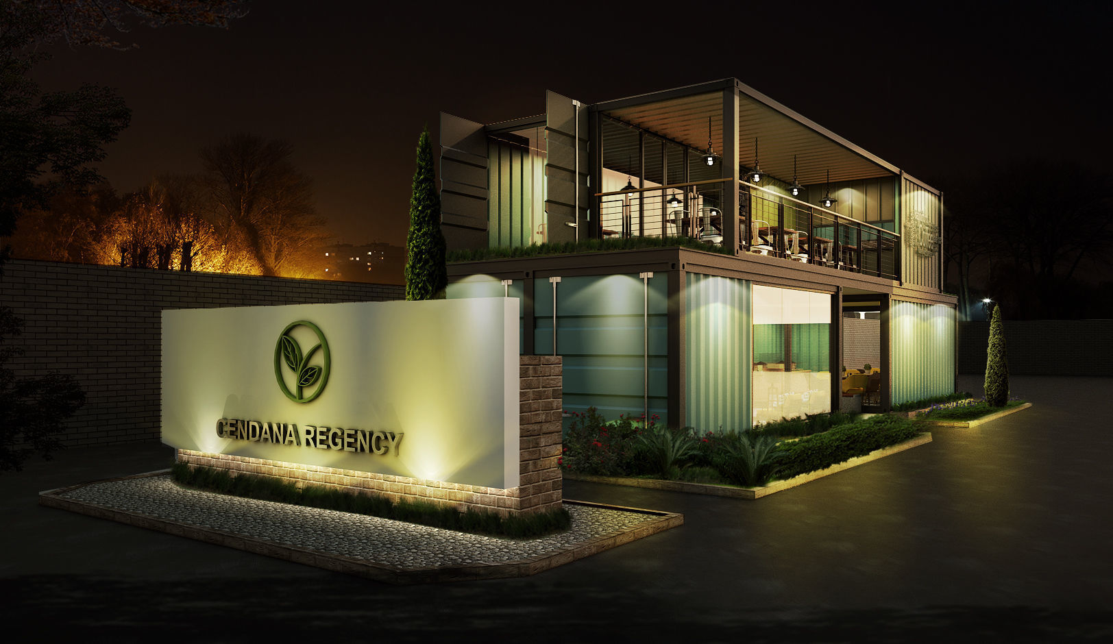 Container Cafe and Office - Not Include OBJ Files 3D model_1