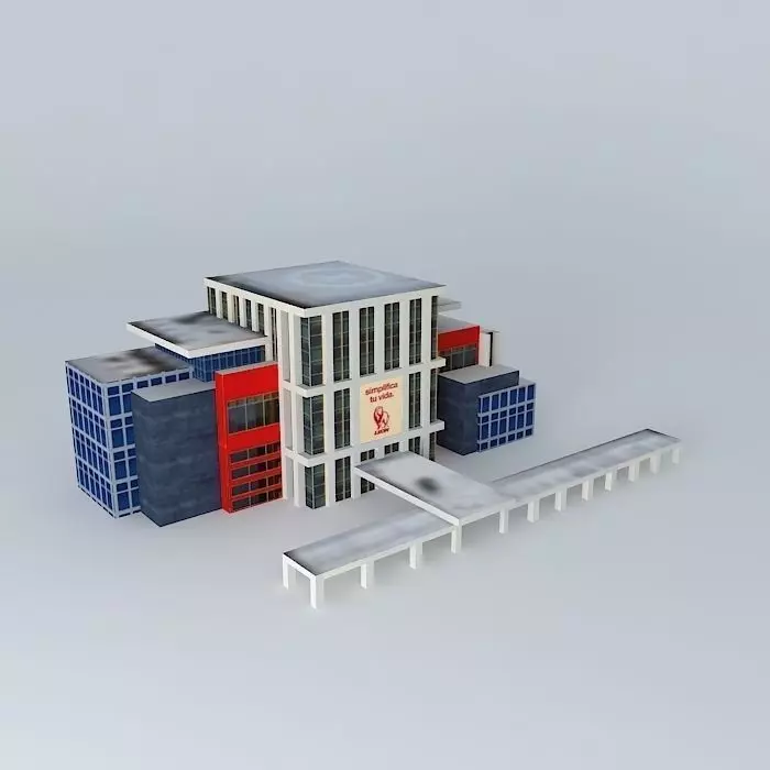 Banco Leon  Santo Domingo Rep Dominican Free 3D model_0