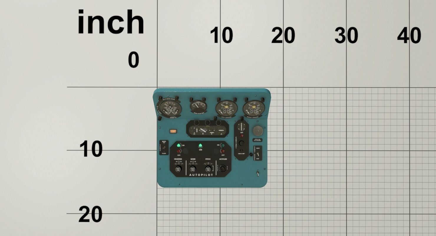 Mi-8MT Mi-17MT Central Panels Board English Low-poly 3D model_10