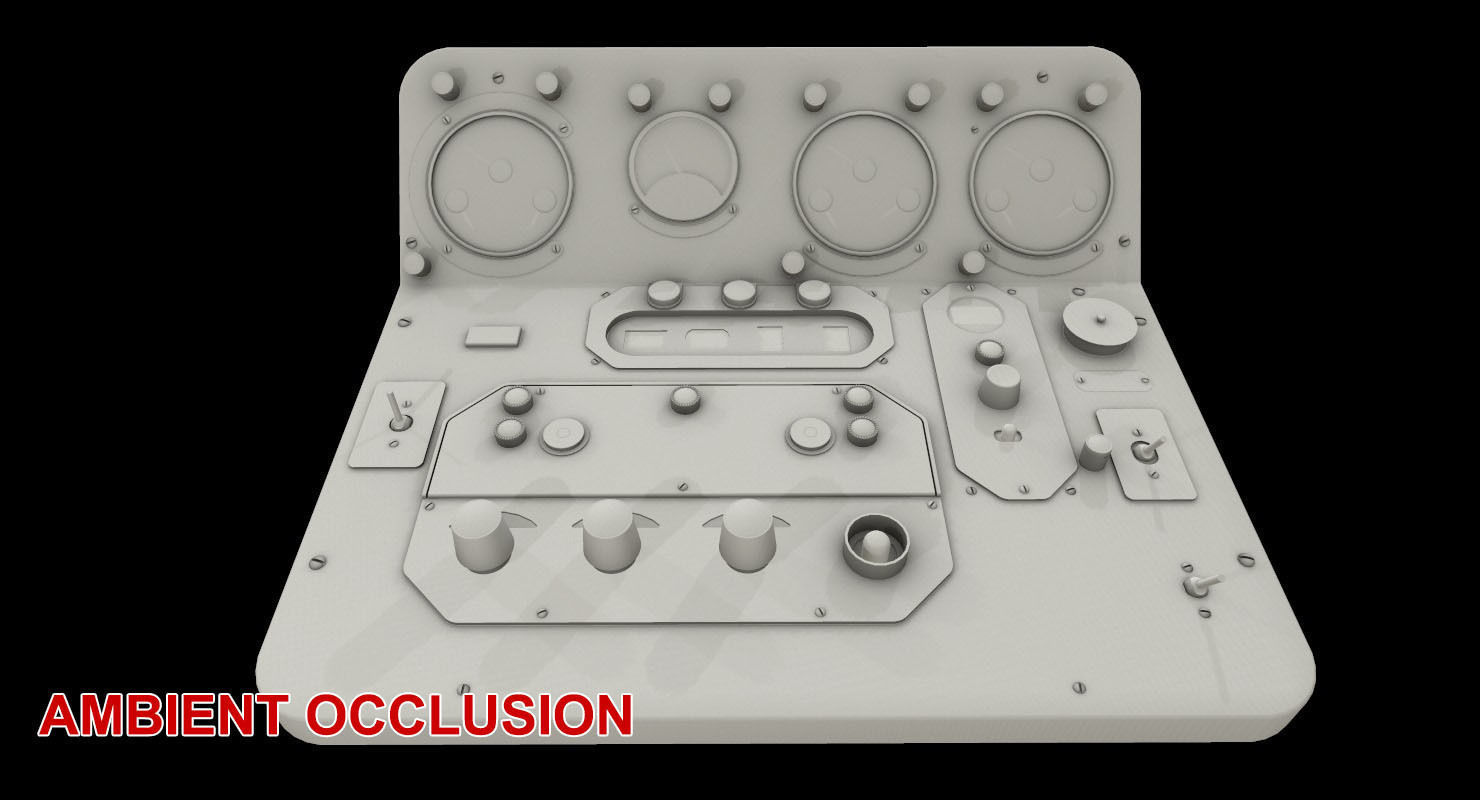 Mi-8MT Mi-17MT Central Panels Board English Low-poly 3D model_28