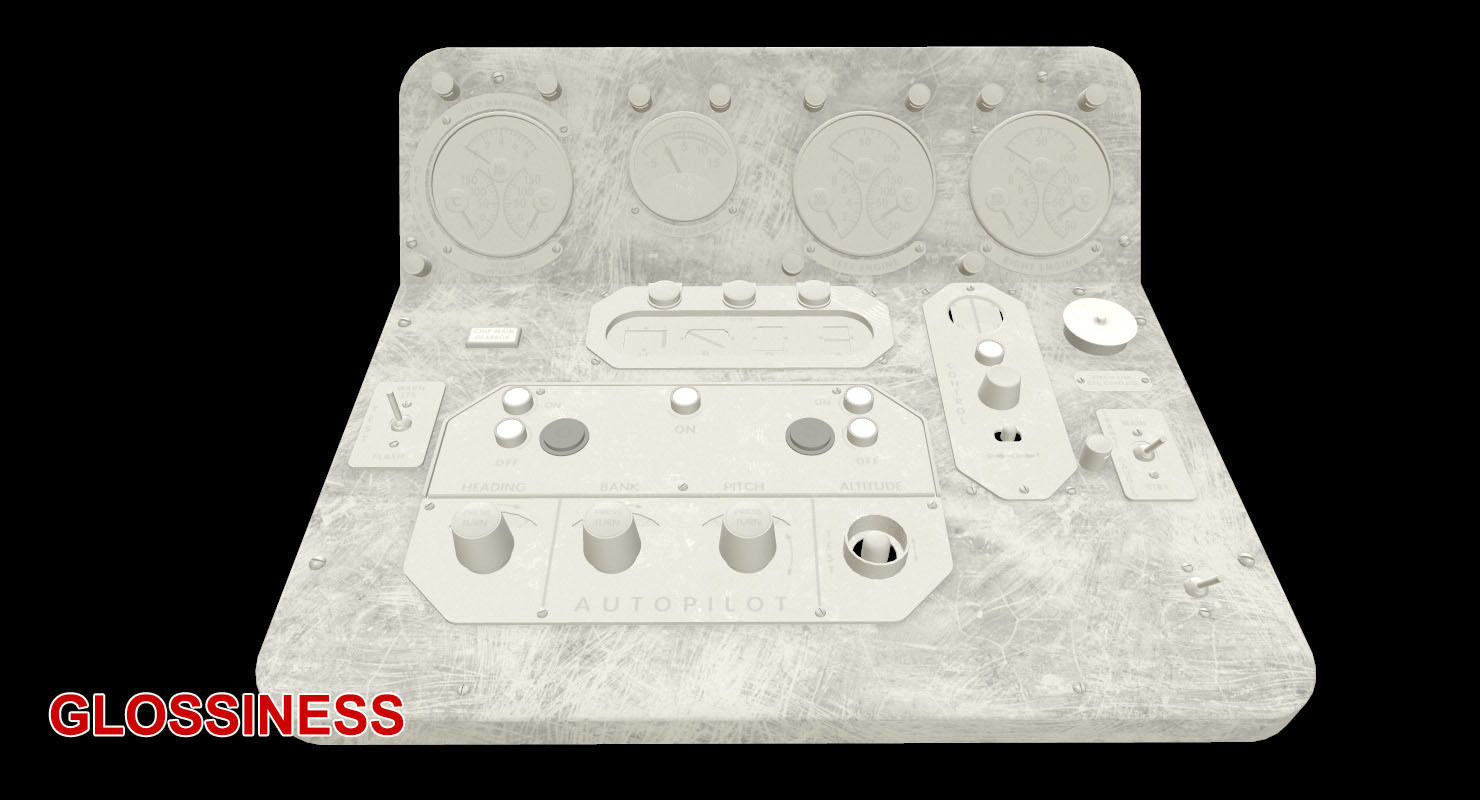 Mi-8MT Mi-17MT Central Panels Board English Low-poly 3D model_23