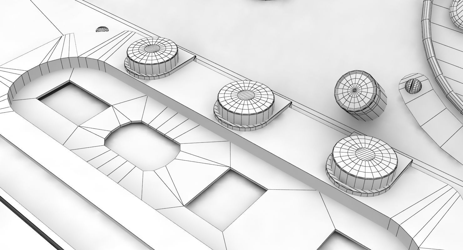 Mi-8MT Mi-17MT Central Panels Board English Low-poly 3D model_20