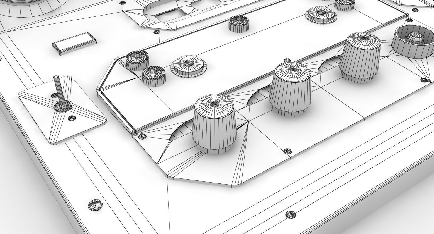 Mi-8MT Mi-17MT Central Panels Board English Low-poly 3D model_18