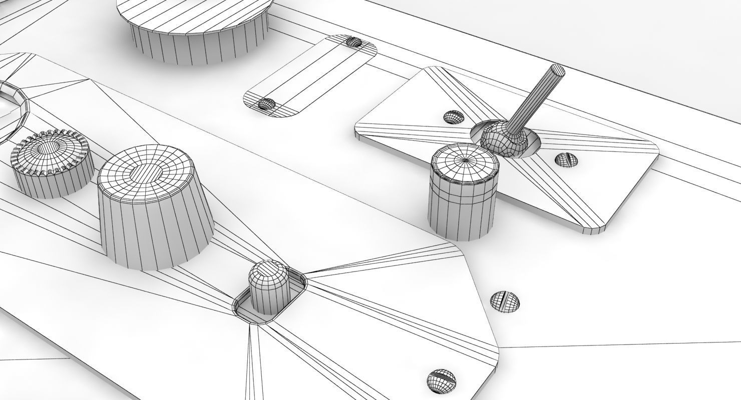 Mi-8MT Mi-17MT Central Panels Board English Low-poly 3D model_17