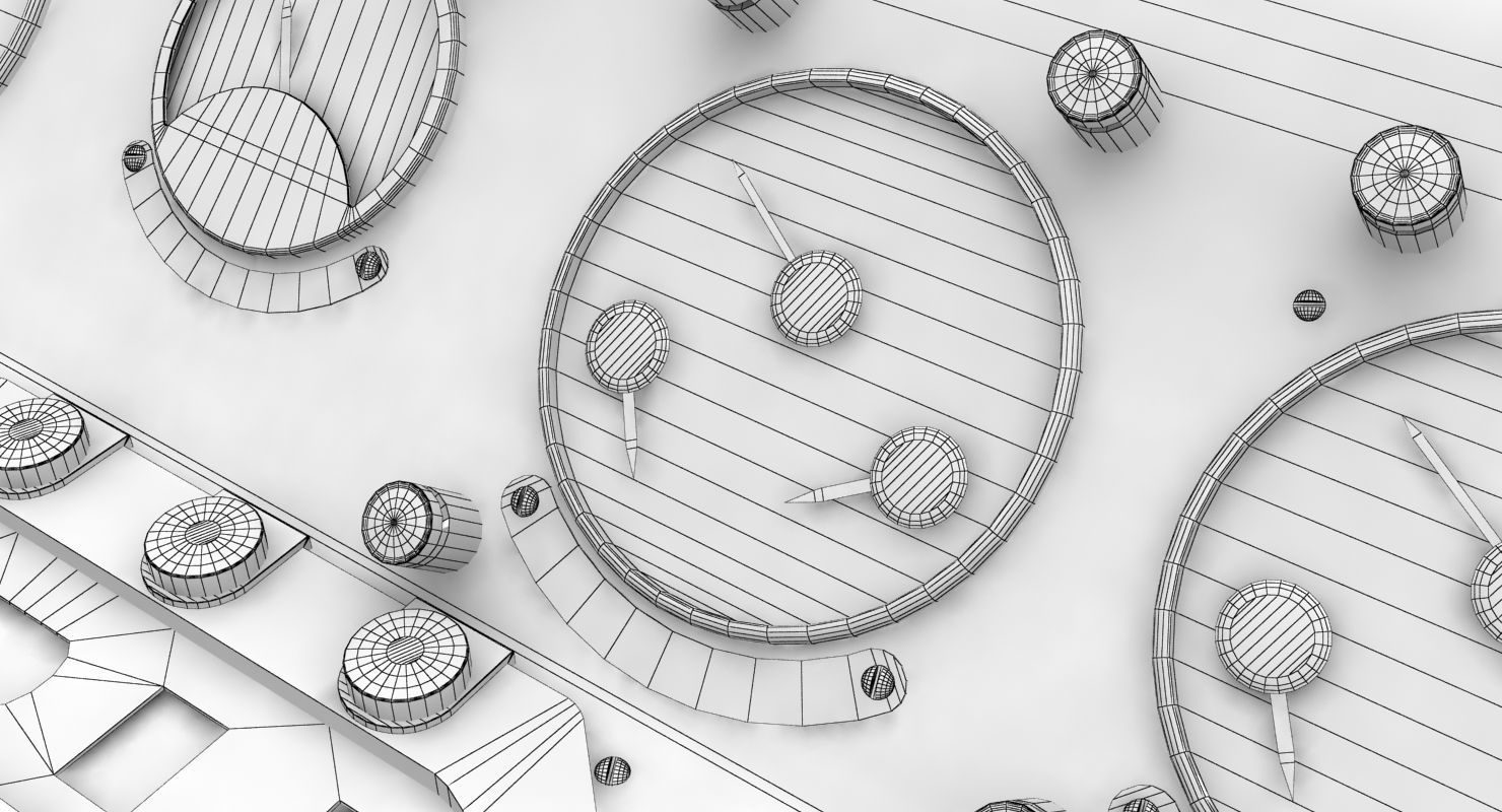 Mi-8MT Mi-17MT Central Panels Board English Low-poly 3D model_16