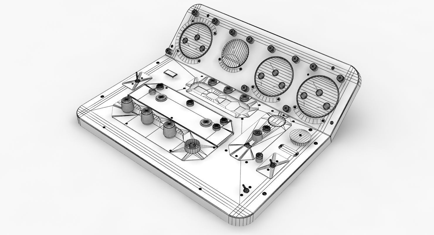 Mi-8MT Mi-17MT Central Panels Board English Low-poly 3D model_13