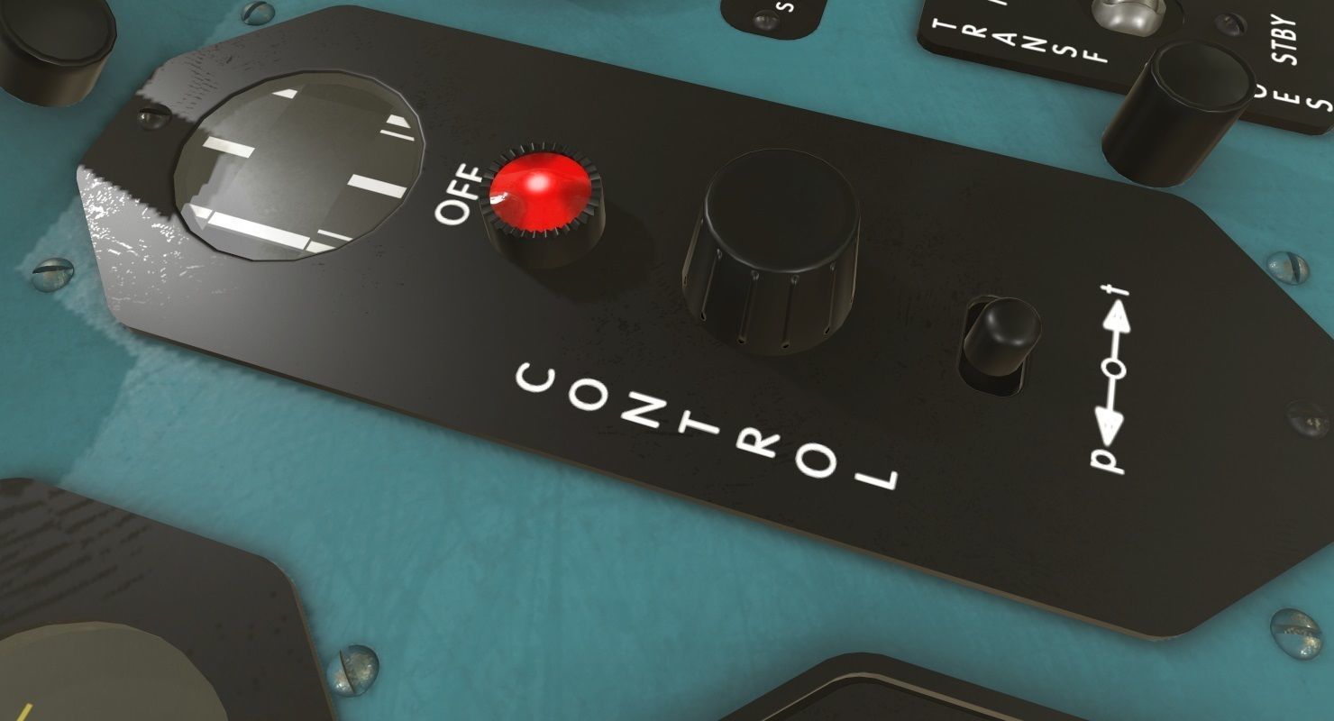 Mi-8MT Mi-17MT Central Panels Board English Low-poly 3D model_5