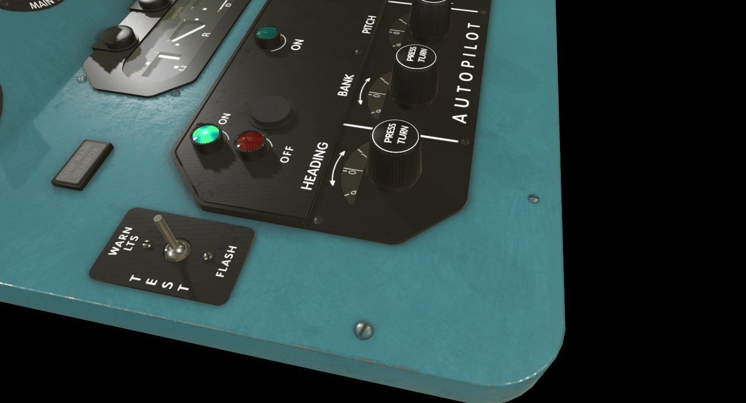 Mi-8MT Mi-17MT Central Panels Board English Low-poly 3D model_2