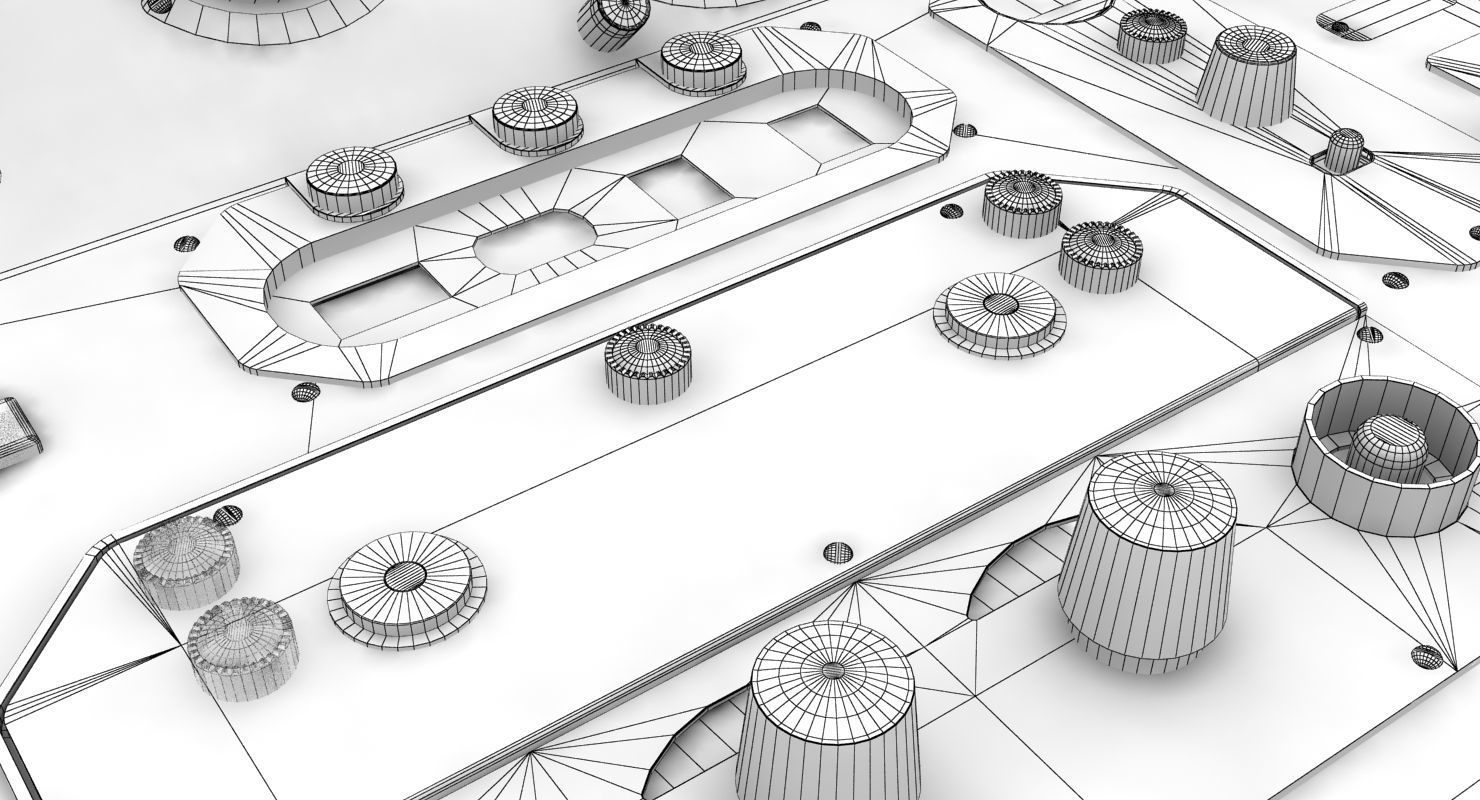 Mi-8MT Mi-17MT Central Panels Board English Low-poly 3D model_15