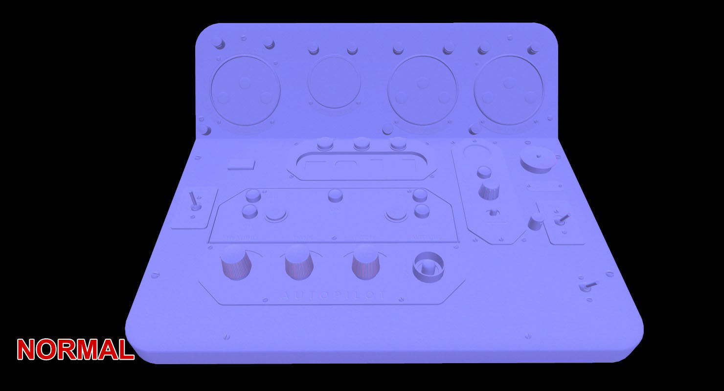 Mi-8MT Mi-17MT Central Panels Board English Low-poly 3D model_30