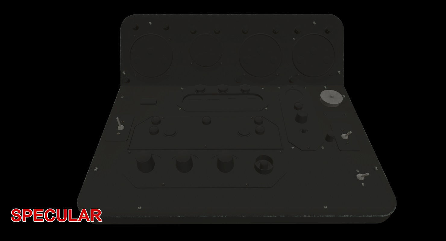 Mi-8MT Mi-17MT Central Panels Board Russian Low-poly 3D model_25