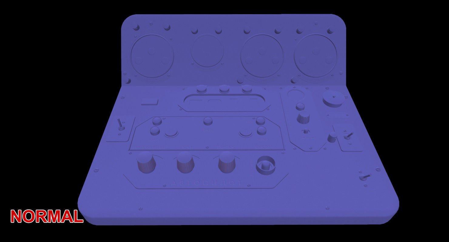 Mi-8MT Mi-17MT Central Panels Board Russian Low-poly 3D model_31