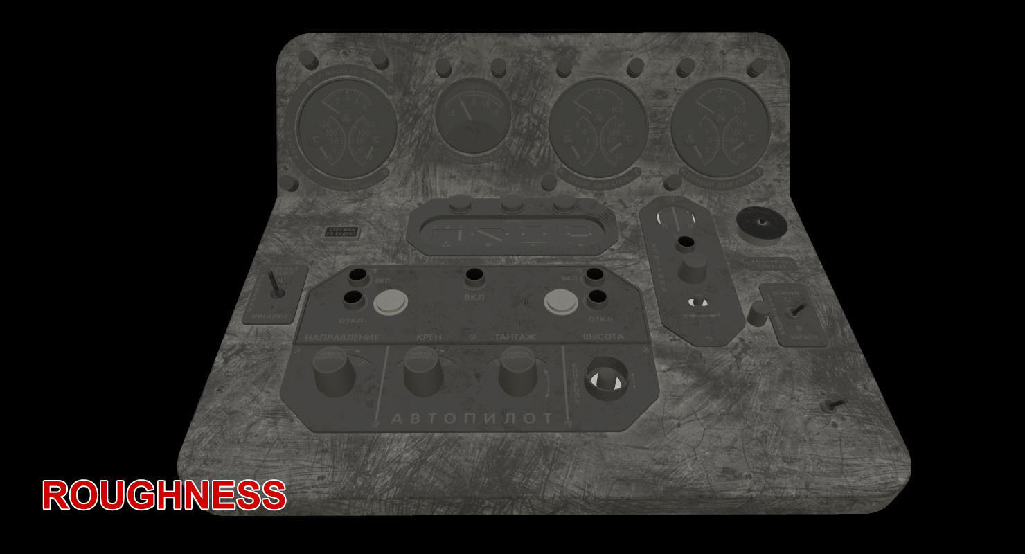 Mi-8MT Mi-17MT Central Panels Board Russian Low-poly 3D model_28