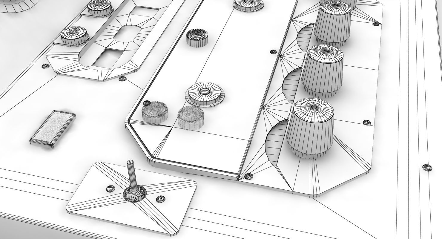 Mi-8MT Mi-17MT Central Panels Board Russian Low-poly 3D model_19
